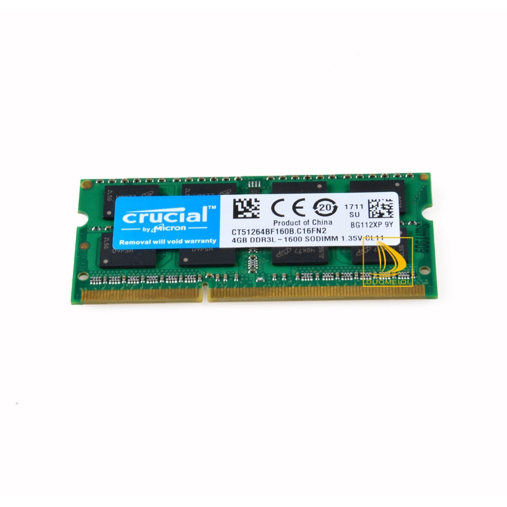 Crucial 2PCS 4GB 2RX8 PC3L-12800S DDR3 1600Mhz 204Pin Bộ nhớ máy tính xách tay RAM 16GB