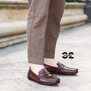 Giày lười nam Luxury dáng Moccasin Shoes BL030-3A giày da công sở chất liệu da bò thật nhiều size