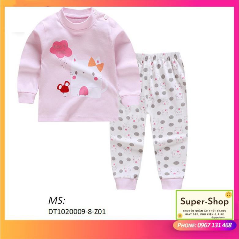 [XẢ HÀNG] Bộ quần áo bé gái thu đông -Super-Shop- Hàng cotton siêu đẹp, siêu cute