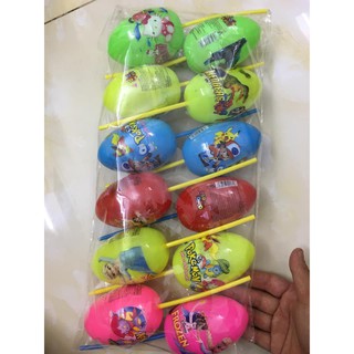 trứng đồ chơi có que cắm vỉ 10 quả