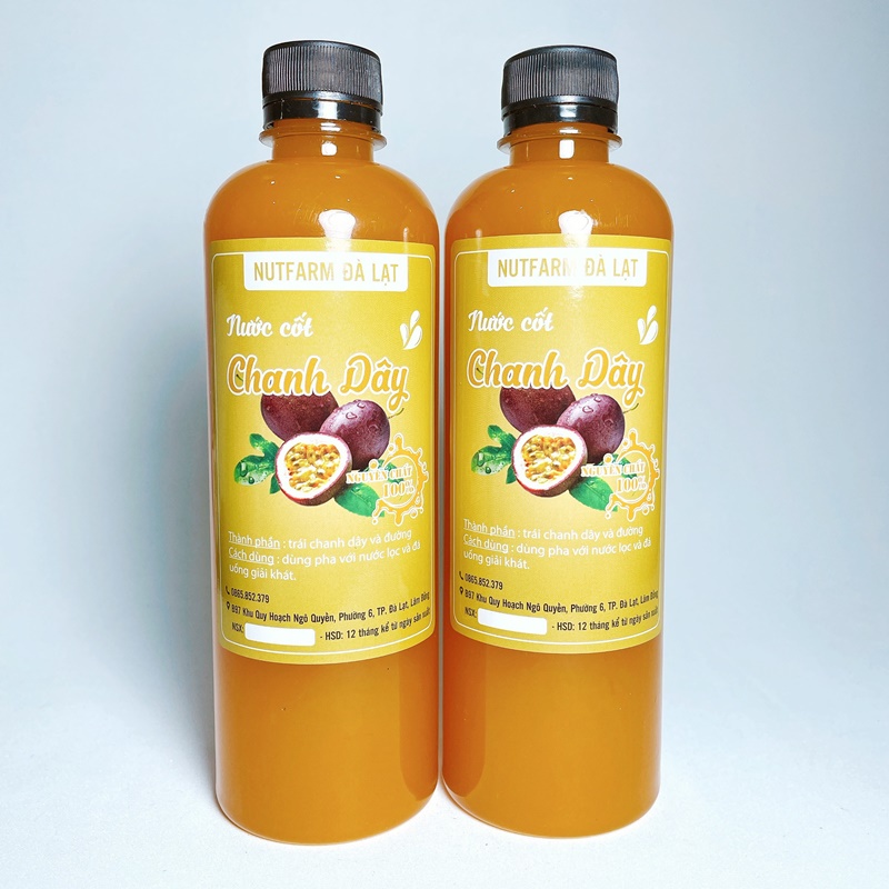 500ML NƯỚC CỐT CHANH DÂY | NUTFARM ĐÀ LẠT | SIRO CHANH DÂY | ĐẶC SẢN ĐÀ LẠT