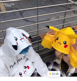 Áo hodei mũ pikachu -KA