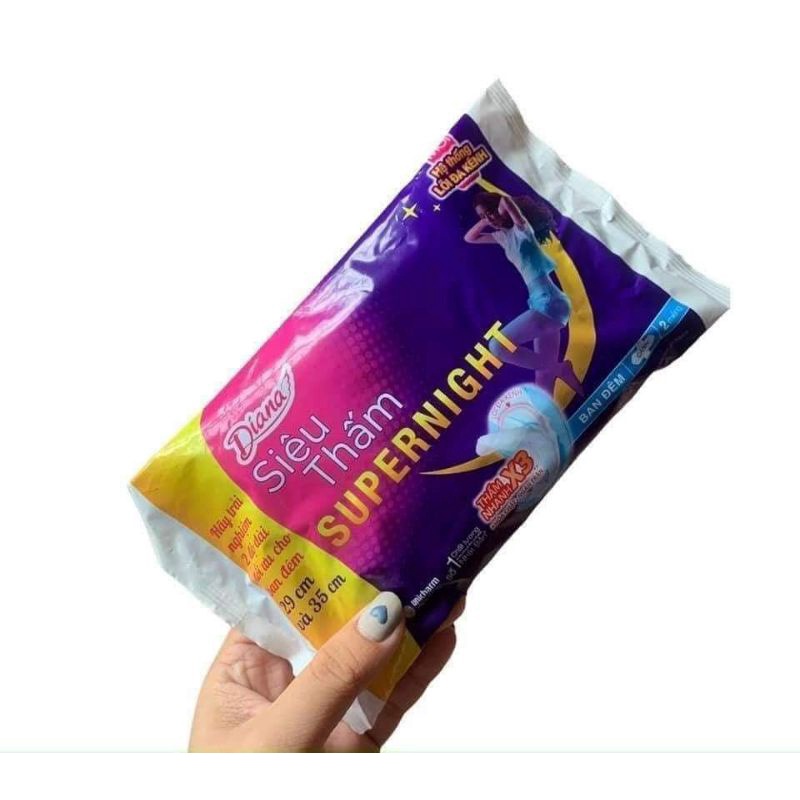 Băng Vệ Sinh Diana Siêu Thấm Ban Đêm 29cm &amp; 35cm.