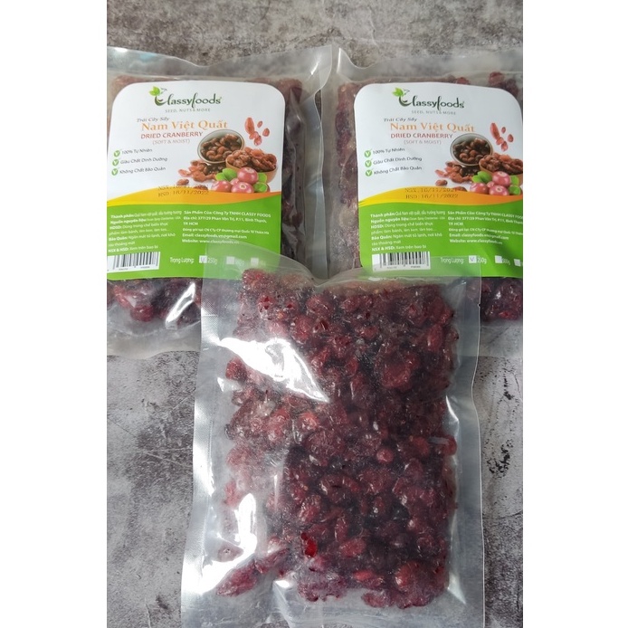 [Hàng mới về] Nam việt quất khô (cranberry) túi 250g