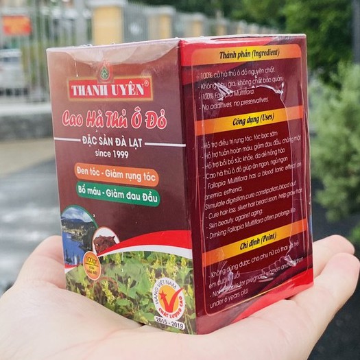 Cao Hà Thủ Ô Đỏ Thanh Uyên 100g giúp giảm rụng tóc, làm đen tóc cho người tóc bạc sớm, giảm đau đầu chóng mặt