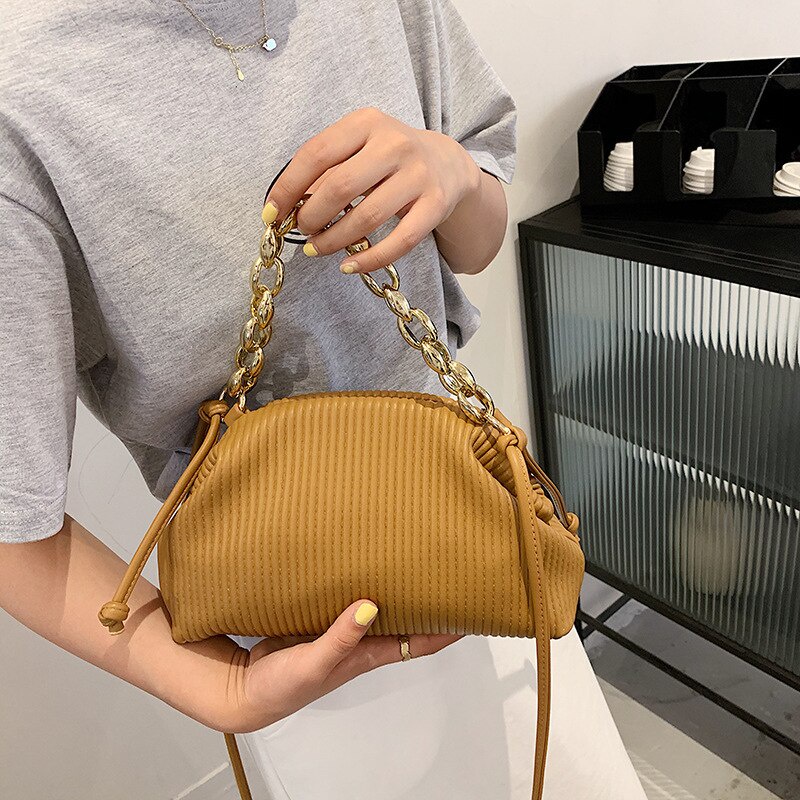 Túi Xách JASMIN NOIR PU Da Pu Phối Dây Xích Phong Cách Retro Cho Nữ