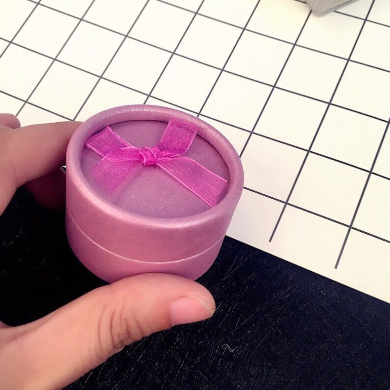 Hộp tròn nơ đựng nhẫn ❤️siêu đẹp rẻ❤️ sẵn sll-Hộp Đựng Trang Sức Hình Tròn