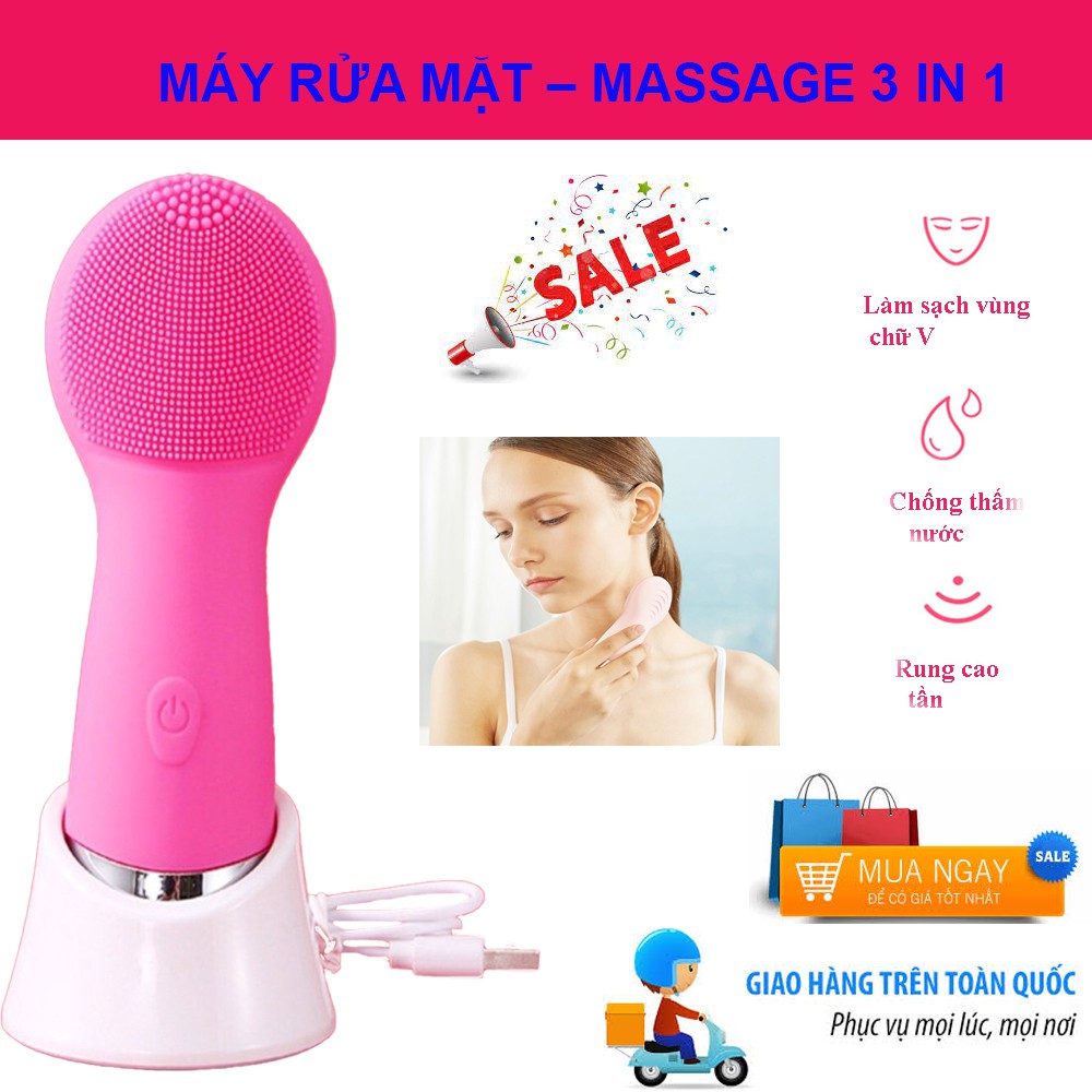 HOT Máy Rửa Mặt, Máy Massage Mặt - Sạch Da, Ngăn Ngừa Mụn, Nâng Cơ, Chống Lão Hóa. Bảo Hành Uy Tín. Giảm Giá. Mua Ngay!