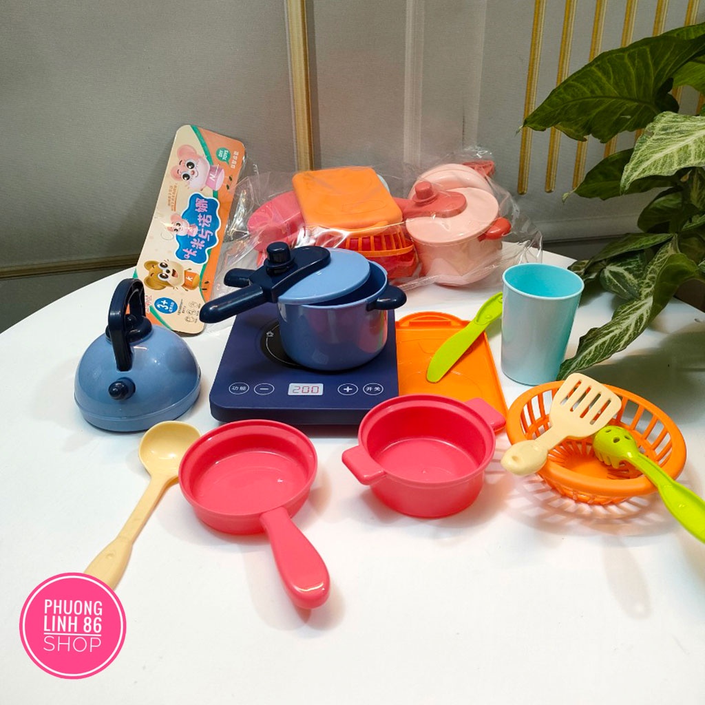 Đồ chơi nhà bếp trẻ em mô phỏng đồ dùng nhà bếp nấu ăn shop Phương linh 86 D29