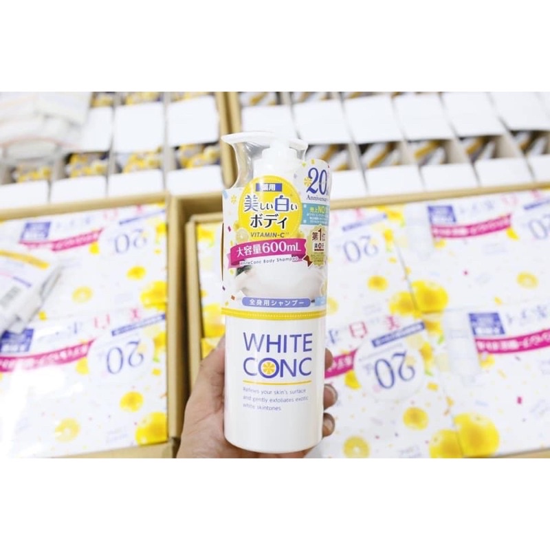 Sữa Tắm Trắng Da White Conc Body Vitamin C Dạng Vòi Chai 600ml