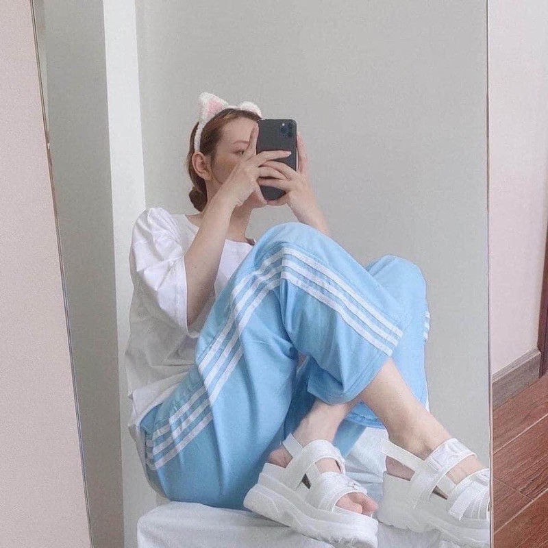 QUẦN THỂ THAO 3 LINE ☘️ QUẦN DÀI ĐEN TRẮNG XANH 3 Sọc 3 màu☘️ | BigBuy360 - bigbuy360.vn