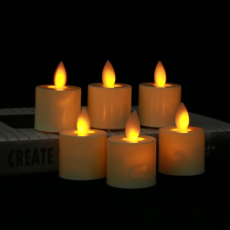 Set 5 nến Tealight điện tử (led) tròn (4x4cm)