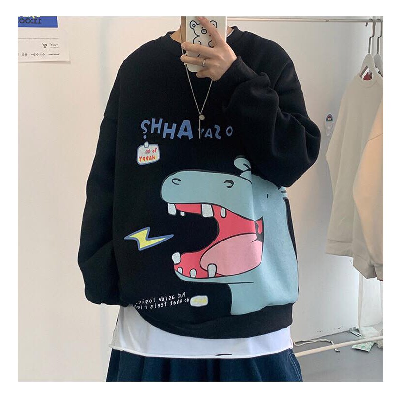 Áo Sweater Nỉ Bông Unisex Hà Mã [ FREESHIP ] form nam nữ unisex ❤️ Jaystoree ❤️ | BigBuy360 - bigbuy360.vn