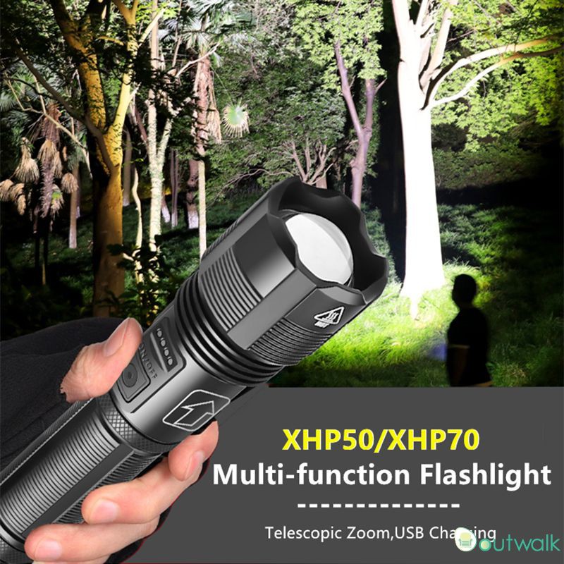 Đèn pin Xhp50 / Xhp70 3W siêu sáng đa năng kèm phụ kiện