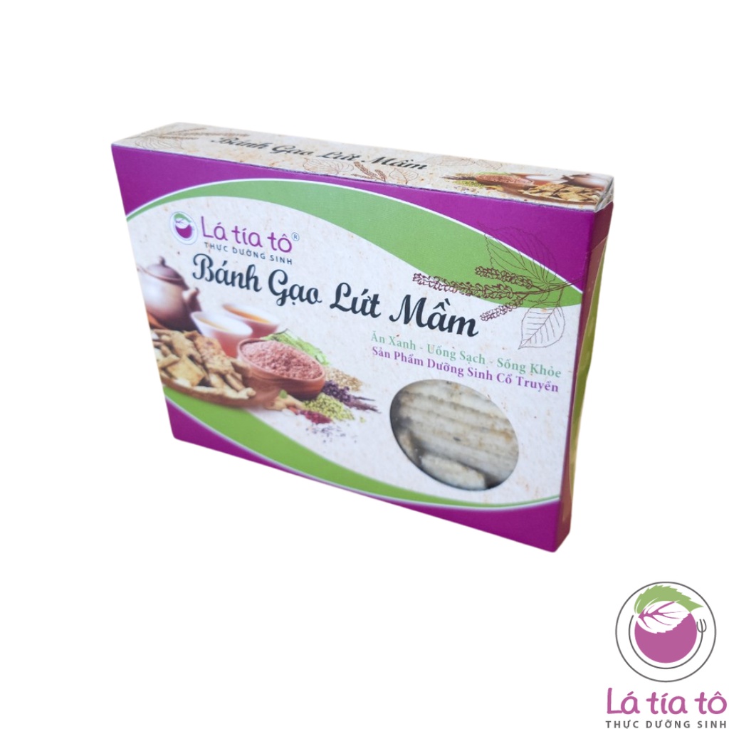 BÁNH GẠO LỨT MẦM ÍT NGỌT ĂN KIÊNG GIẢM CÂN 300gr - LÁ TÍA TÔ