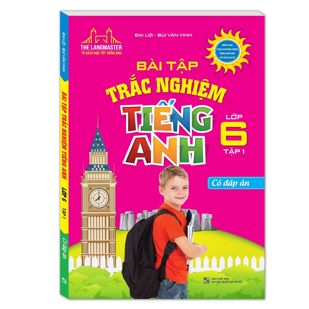 Sách - Bài tập trắc nghiệm tiếng Anh lớp 6 tập 1 - có đáp án