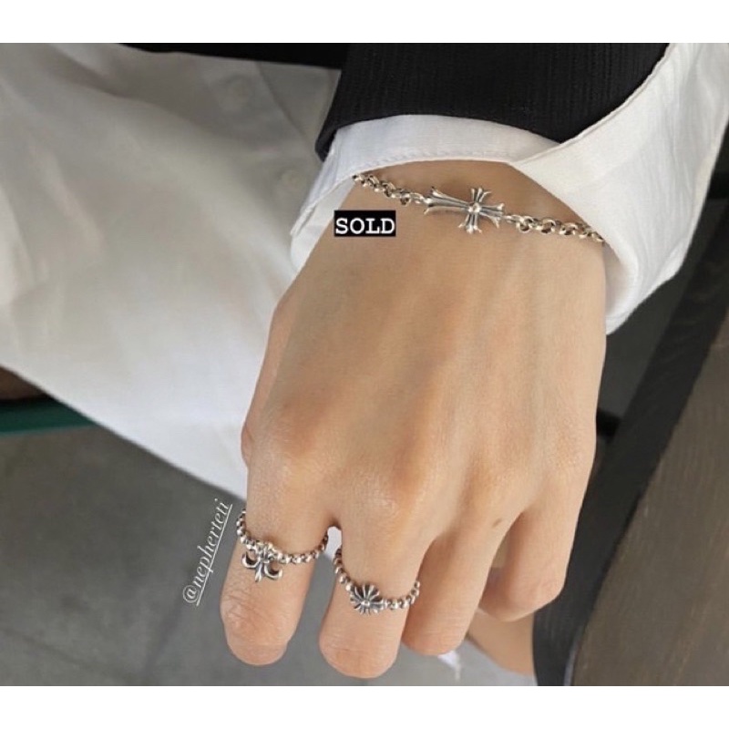 Lắc tay bạc thánh giá nam theo yêu cầu DaLiA Jewelry