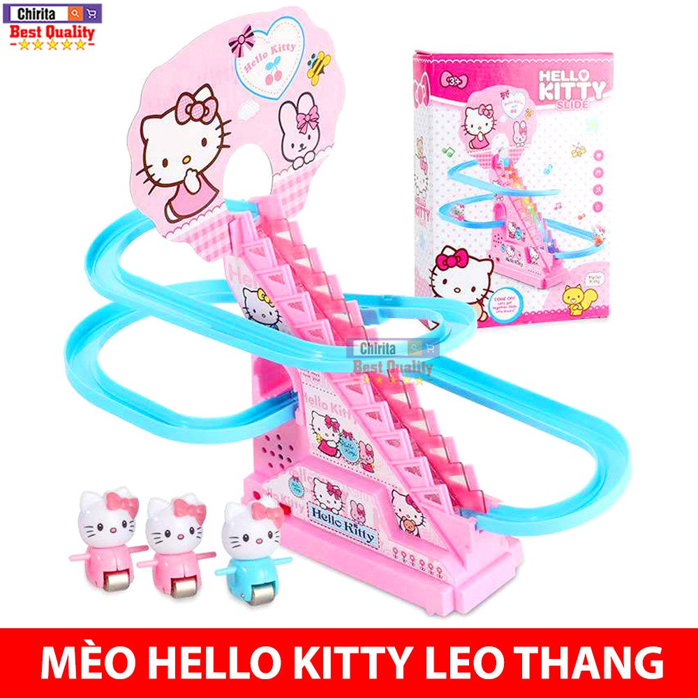 Đồ Chơi Mèo Hello Kitty Leo Thang Cầu Trượt - Có Nhạc Và Đèn Phát Sáng