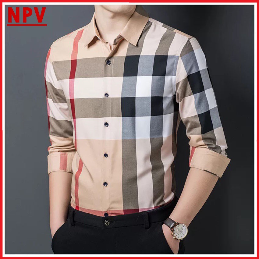 Áo sơ mi kẻ sọc NPV thời trang nam,áo sơ mi nam cao cấp phong cách nam tính 3 màu | BigBuy360 - bigbuy360.vn