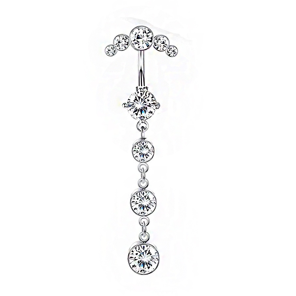 Khuyên Xỏ Rốn Hình Bướm Màu Bạc Thời Trang Dành Cho Nữ