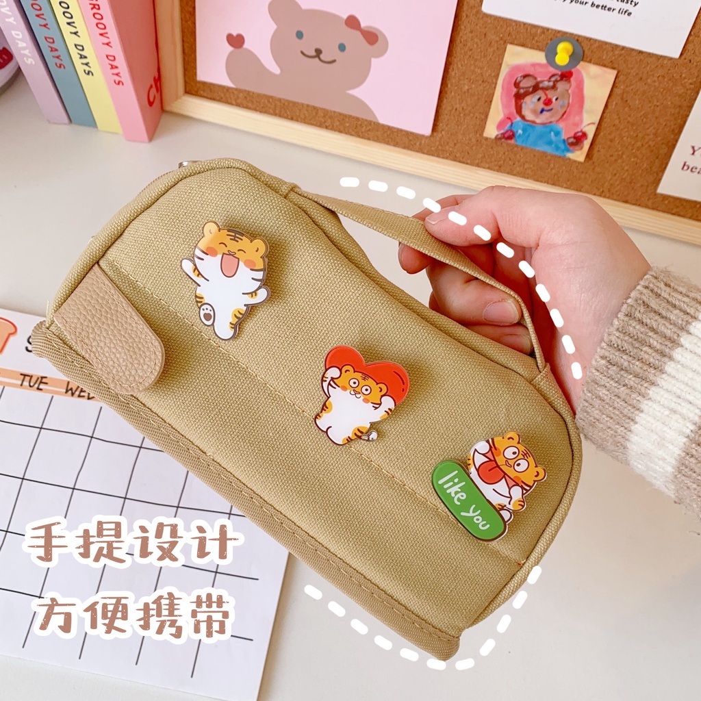 Hộp bút chì canvas thiết kế đa chức năng sáng tạo