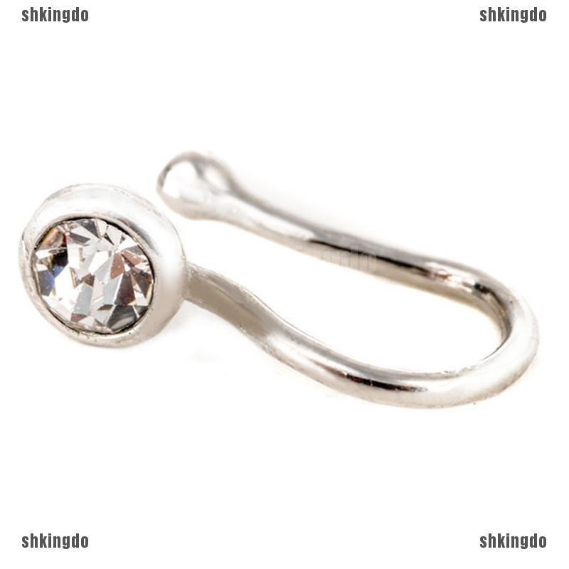 THINH Khuyên Mũi Bằng Thép Không Gỉ Đính Đá Pha Lê Cho Nữ