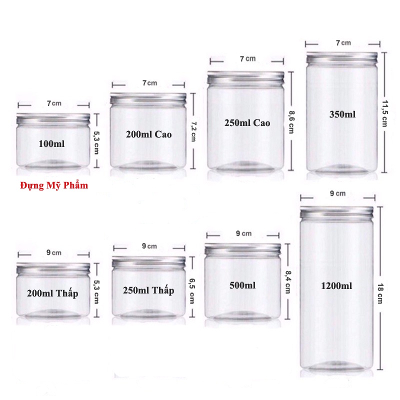 RẺ VÔ ĐỊCH - Hộp, Hũ ( Hủ ) Nhựa PET Nắp NHỰA 200ml, 250ml, 500ml, 600ml 700ml 750ml 900ml 1000ml 1200ml Chọn Màu Giá Sỉ