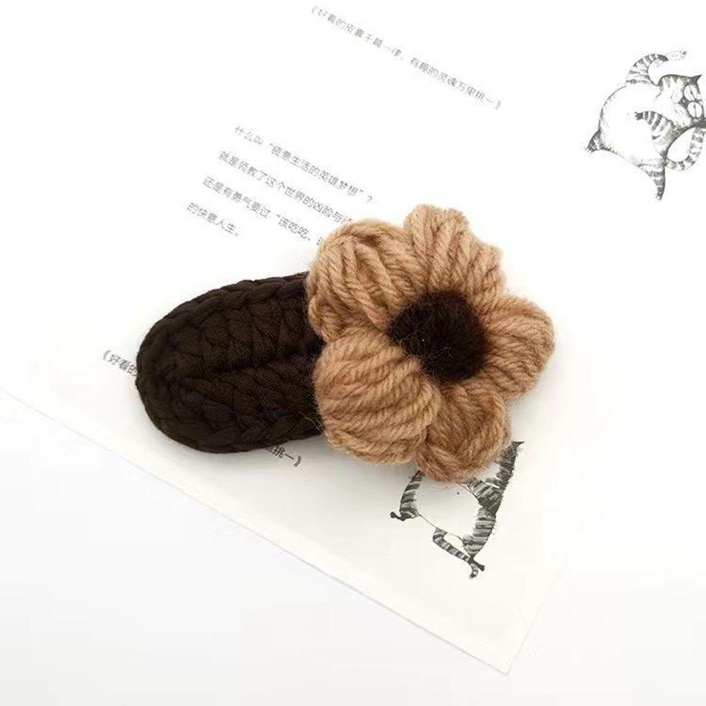 Kẹp Tóc Đuôi Ngựa Sợi Len Đan Móc Trang Trí Thời Trang Thu Đông Sáng Tạo WMES15H Dành Cho Bạn Nữ