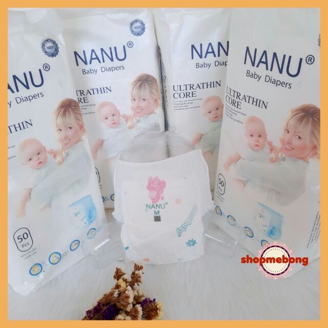 (FREESHIP) Tã Quần Cao Cấp NANU BABY M100 L100 XL100 XXL100 XXXL100