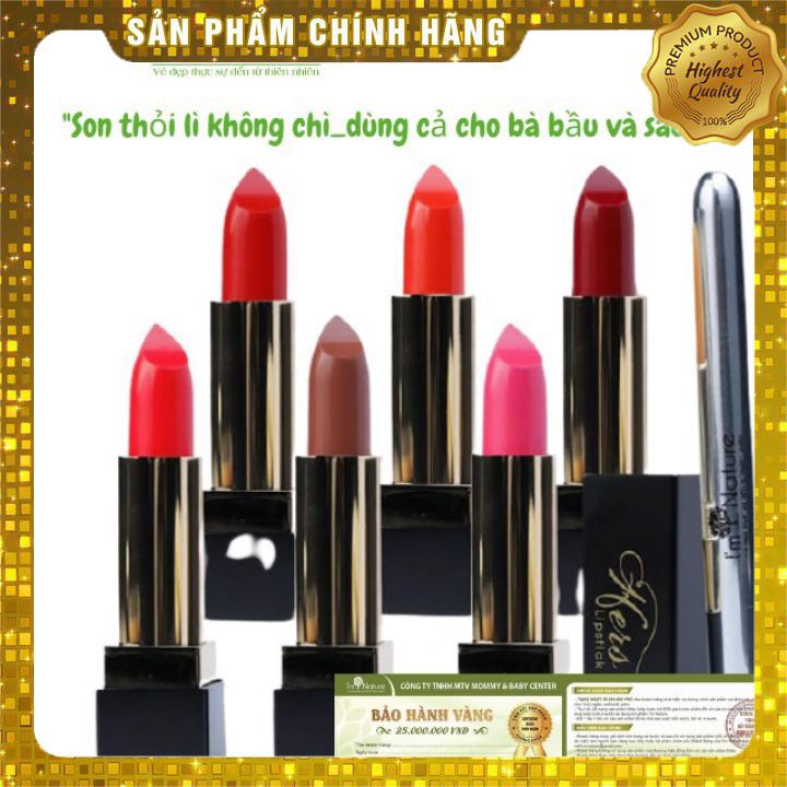 Son thỏi lì Hers ⚡CHÍNH HÃNG⚡ Son I'm Nature thiên nhiên KHÔNG chì SIÊU AN TOÀN cho bà bầu.