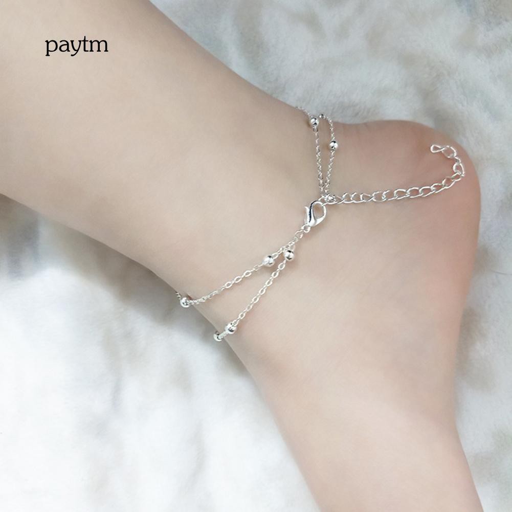 Lắc chân 2 lớp mặt hình vô cực phong cách Boho thời trang cho nữ | BigBuy360 - bigbuy360.vn