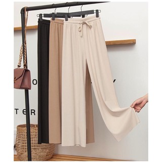 Quần ống rộng culottes vải tăm 95cm