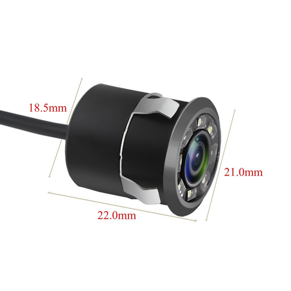Camera Lùi Dành Cho Ô Tô Chống Nước 8 LED Tròn - Camera Lùi