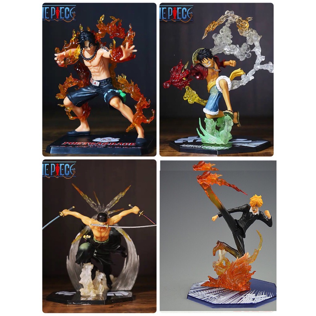 [Đồng giá 130k] Mô hình nhân vật one piece ace luffy sanji hiệu ứng full box