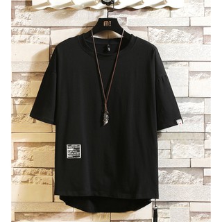 [Ảnh thật] Áo thun tay lỡ zipper [ áo thun tay lỡ unisex nam nữ mặc được]
