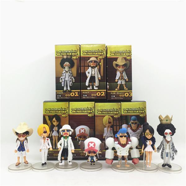 ✉☼One Piece wcf VÀNG Sứ mệnh Luffy Mũ Rơm Trắng Frankie Làm bằng tay Hộp Trứng Búp Bê Trang Trí Máy Tính Để Bàn