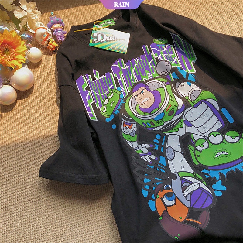 Áo Thun Tay Ngắn In Hoạt Hình Toy Story Phong Cách Harajuku Thời Trang Cho Nữ