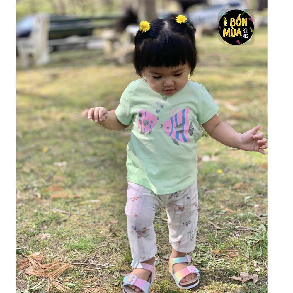 Áo thun Xuất dư xịn bé gái 🍎🍎6-25kg 100% Cotton xuất khẩu cộc tay vài mềm mát mặc hè-SHOP BỐN MÙA