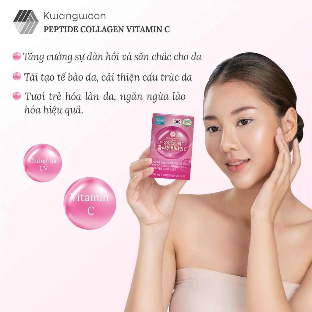 Viên uống trắng da Collagen Vitamin C Peptide  Hàn Quốc