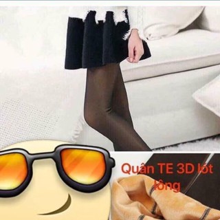 Quần tất 3D lót lông cho bé giả màu da chân