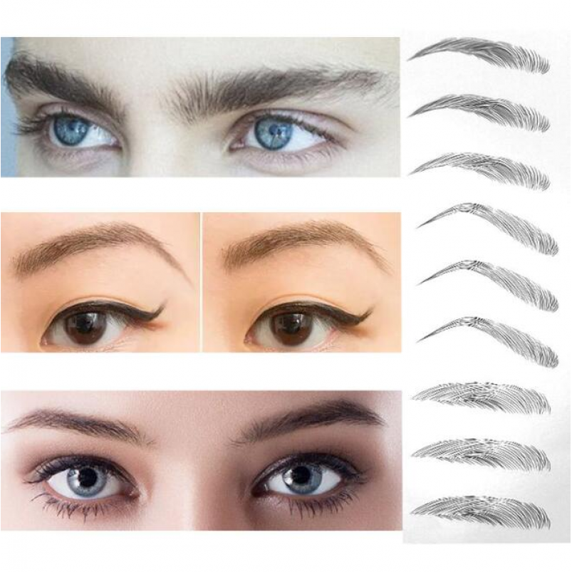 (hàng Mới Về) Set 10 Miếng Dán Lông Mày 4d Chống Nước Lâu Trôi | BigBuy360 - bigbuy360.vn