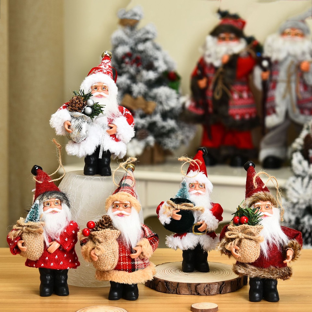 Phụ Kiện Trang Trí Giáng Sinh/ Năm Mới Hình Ông Già Noel Dễ Thương