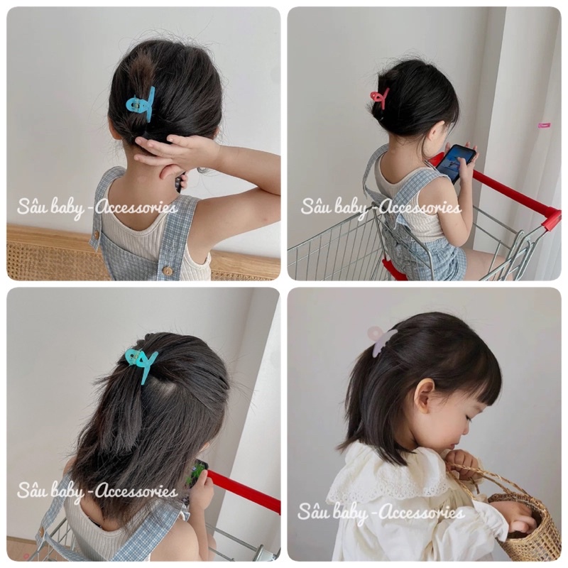 Kẹp càng cua mini đủ sắc màu tạo nhiều kiểu tóc siêu đáng yêu cho bé