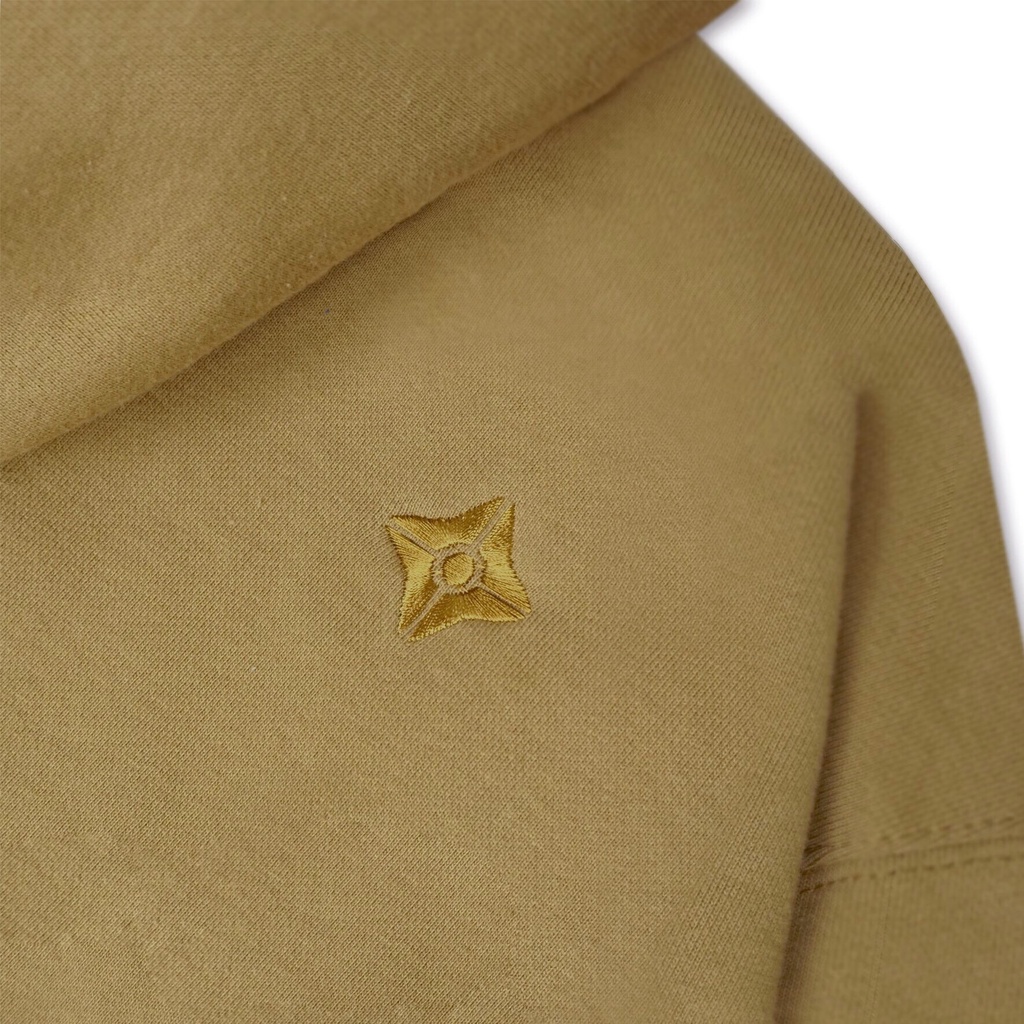 Áo khoác hoodie zip MUSEUM oversize có nón nam nữ, vải chân cua, màu nâu phong cách unisex KILL SYSTEM