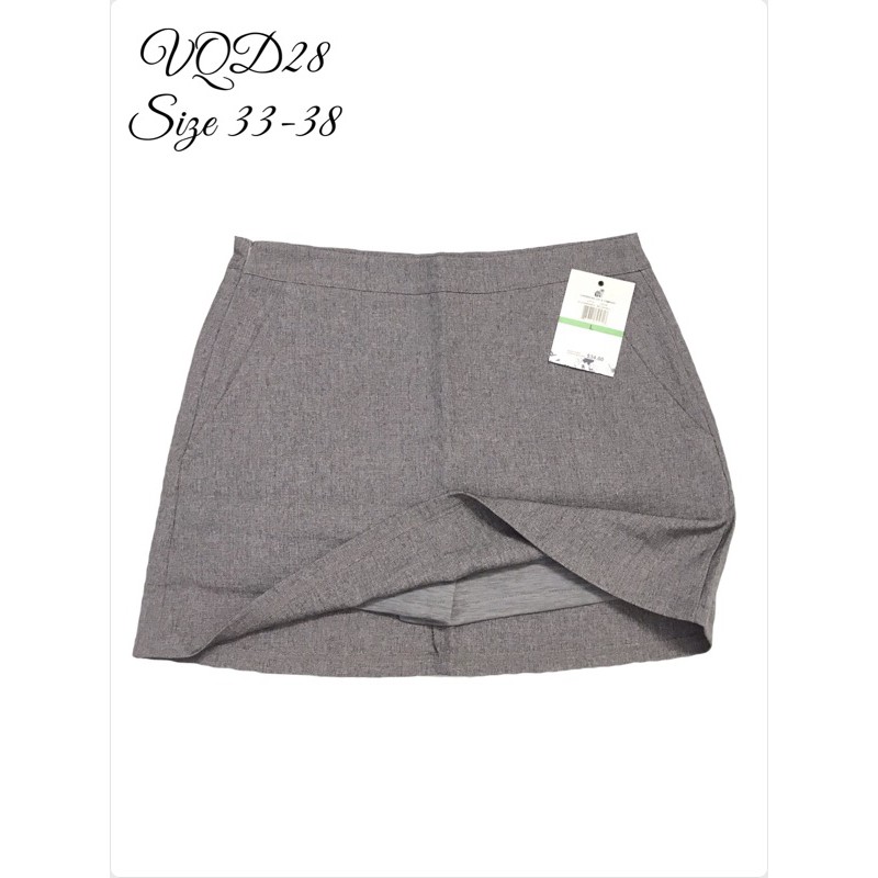 ⭐️65-95kg Váy quần xám nhạt 2 túi xéo bigsize | BigBuy360 - bigbuy360.vn