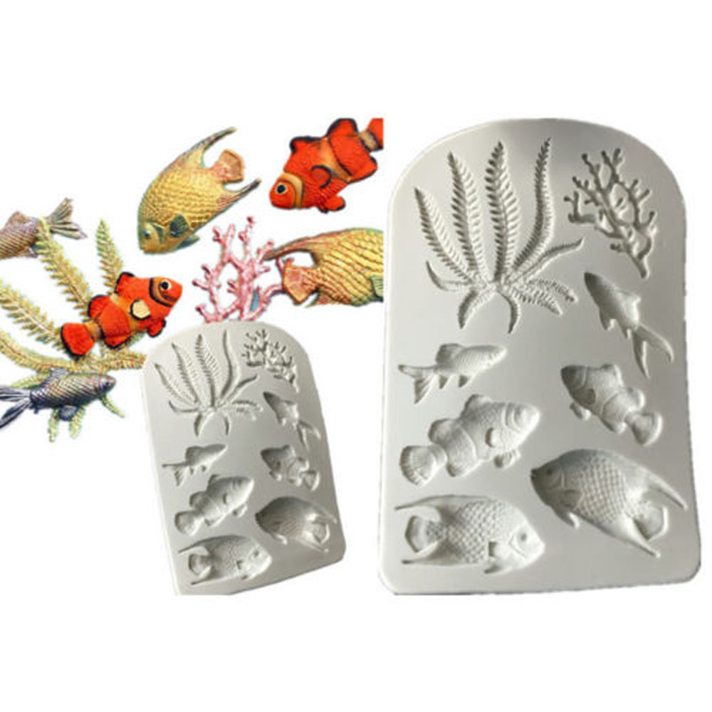 Khuôn Silicone Làm Bánh Tạo Hình Sinh Vật Biển Độc Đáo Tiện Dụng