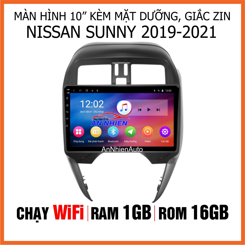 Màn Hình Android 10 inch Cho Xe SUNNY 2019-2021 - Đầu DVD Android Kèm Mặt Dưỡng Giắc Zin Cho NISSAN SUNNY - Điều Khiển G