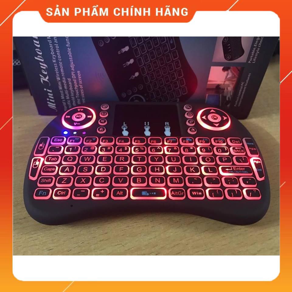 Bàn phím kiêm chuột không dây mini có Led dailyphukien