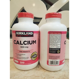 Viên uống bổ sung Canxi Calcium Kirkland 600mg và vitamin D3 Mẫu Mới Mỹ