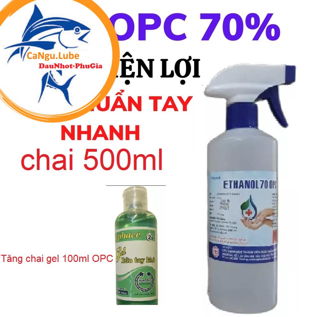 [TẶNG GEL 100ml] Nước rửa tay khô diệt khuẩn ( SP CTY DƯỢC-  OPC) CHAI 500ml, CỒN rủa tay ETHANOL 70 ĐỘ chai 500ML